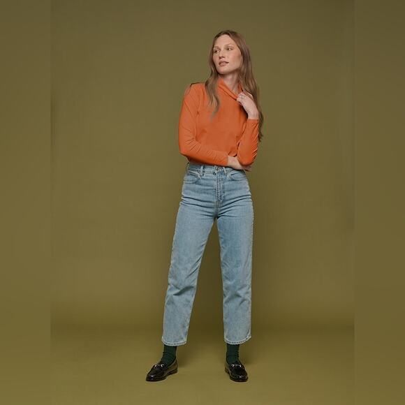 Tradlands Tops - Tradlands Monty Turtleneck Clay Size Small